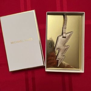 Michael Kors Leather Lightning Bolt Charm NWT
